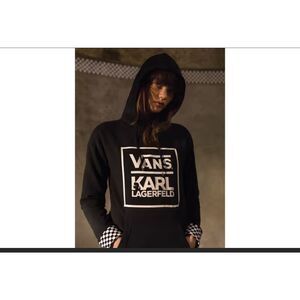 Rare VANS X KARL LAGERFELD HOODIE Size Small EC